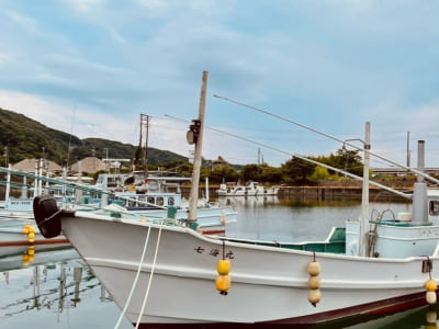 停泊している船